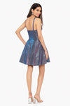 "Grace" Short Metallic Cut Out Dress