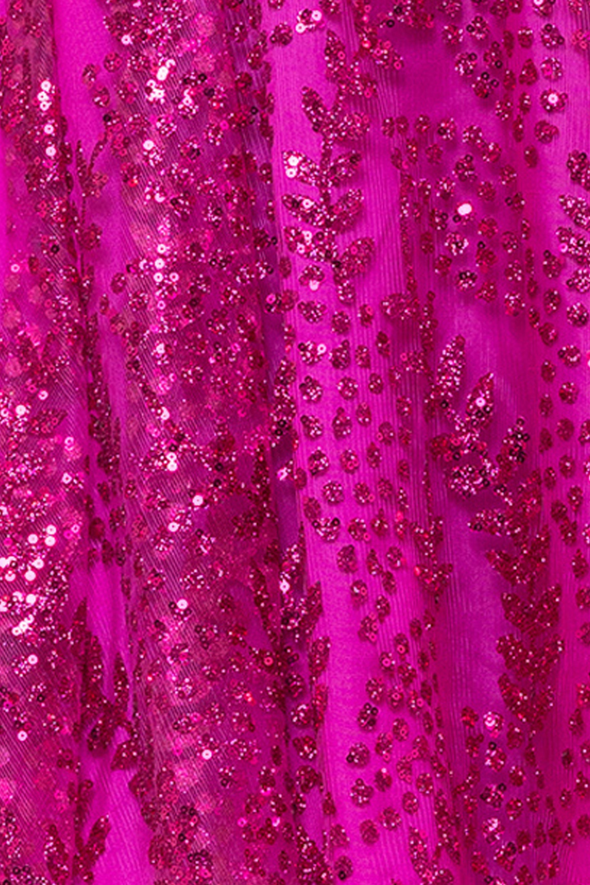 Blondie Nites "Tiara" Short Glitter Mesh Tie Back Party Dress