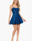 "Nina" Short Satin Sweetheart Party Dress
