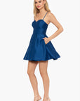 "Nina" Short Satin Sweetheart Party Dress