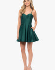 "Nina" Short Satin Sweetheart Party Dress