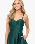"Nina" Short Satin Sweetheart Party Dress
