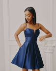 "Alexa" Short A-Line Satin Party Dress