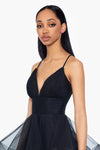 "Abigail" Short Mesh Illusion Back Dress