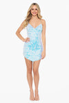 "Hailey" Short Asymmetrical Hem Sequin Dress