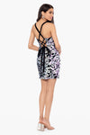 "Brianna" Short Velvet Sequin Tie Up Back Dress