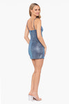 "Kayla" Short Metallic Wrap Dress