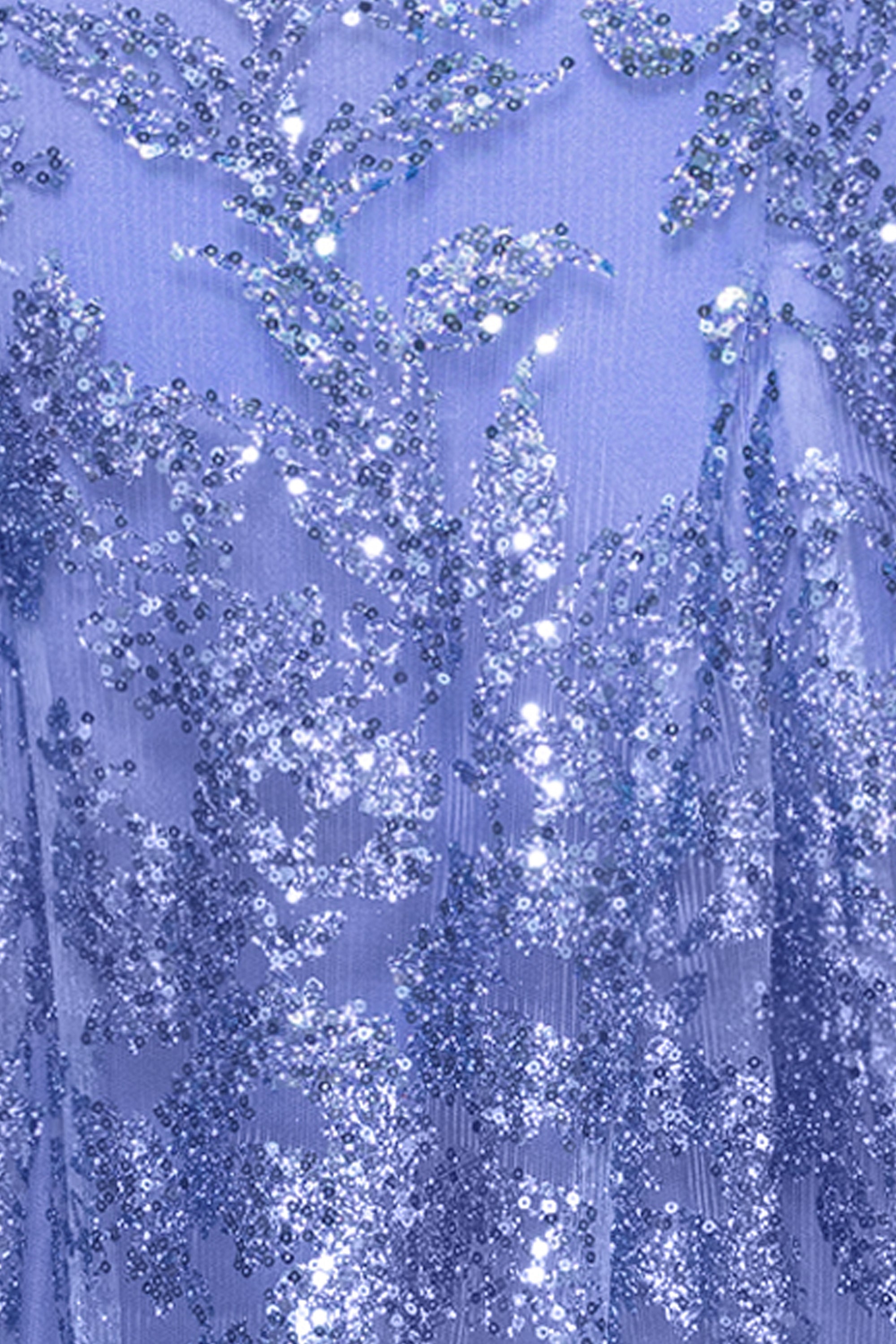 "Zoey" Glitter V-Neck Floor Length Dress