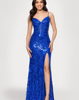 "Kelsey" Long Lace Boning Bodice Dress