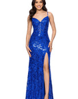 "Kelsey" Long Lace Boning Bodice Dress