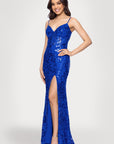 "Kelsey" Long Lace Boning Bodice Dress