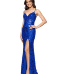 "Kelsey" Long Lace Boning Bodice Dress