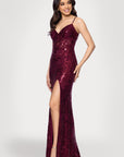 "Kelsey" Long Lace Boning Bodice Dress