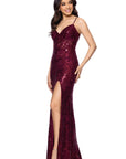 "Kelsey" Long Lace Boning Bodice Dress