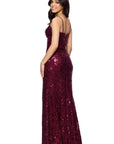 "Kelsey" Long Lace Boning Bodice Dress