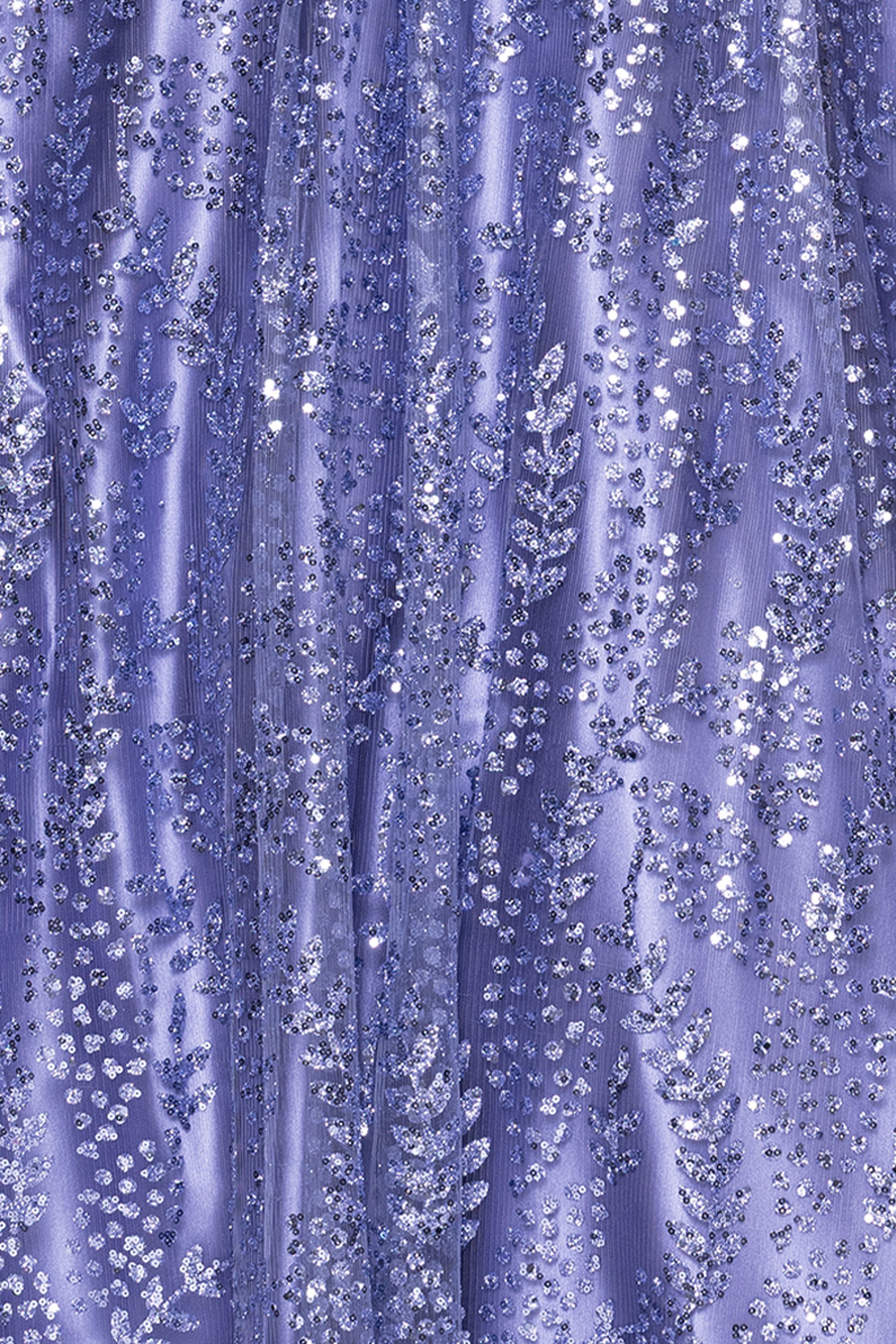 Plus "Lizzy" Glitter Mesh Corset Floor Length Dress