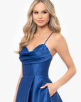 "Lindsay" Short Satin Corset Tie Up Back Dress