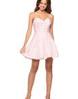 "Lindsay" Short Satin Corset Tie Up Back Dress