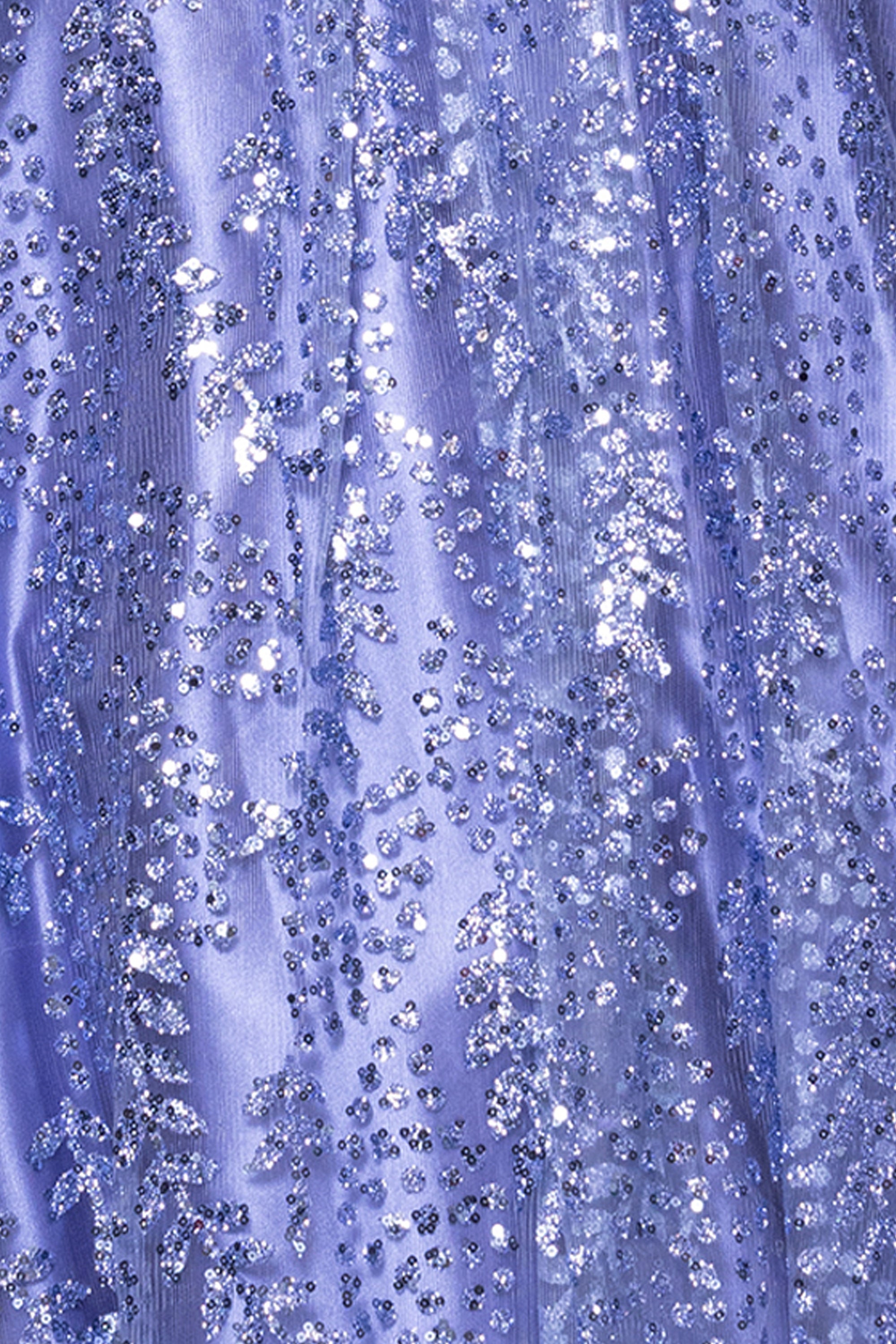 "Megan" Glitter Floor Length Drape Neck Floor Length Dress