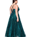 Blondie Nites Plus "Stella" Glitter Pinch Tie Back Ballgown