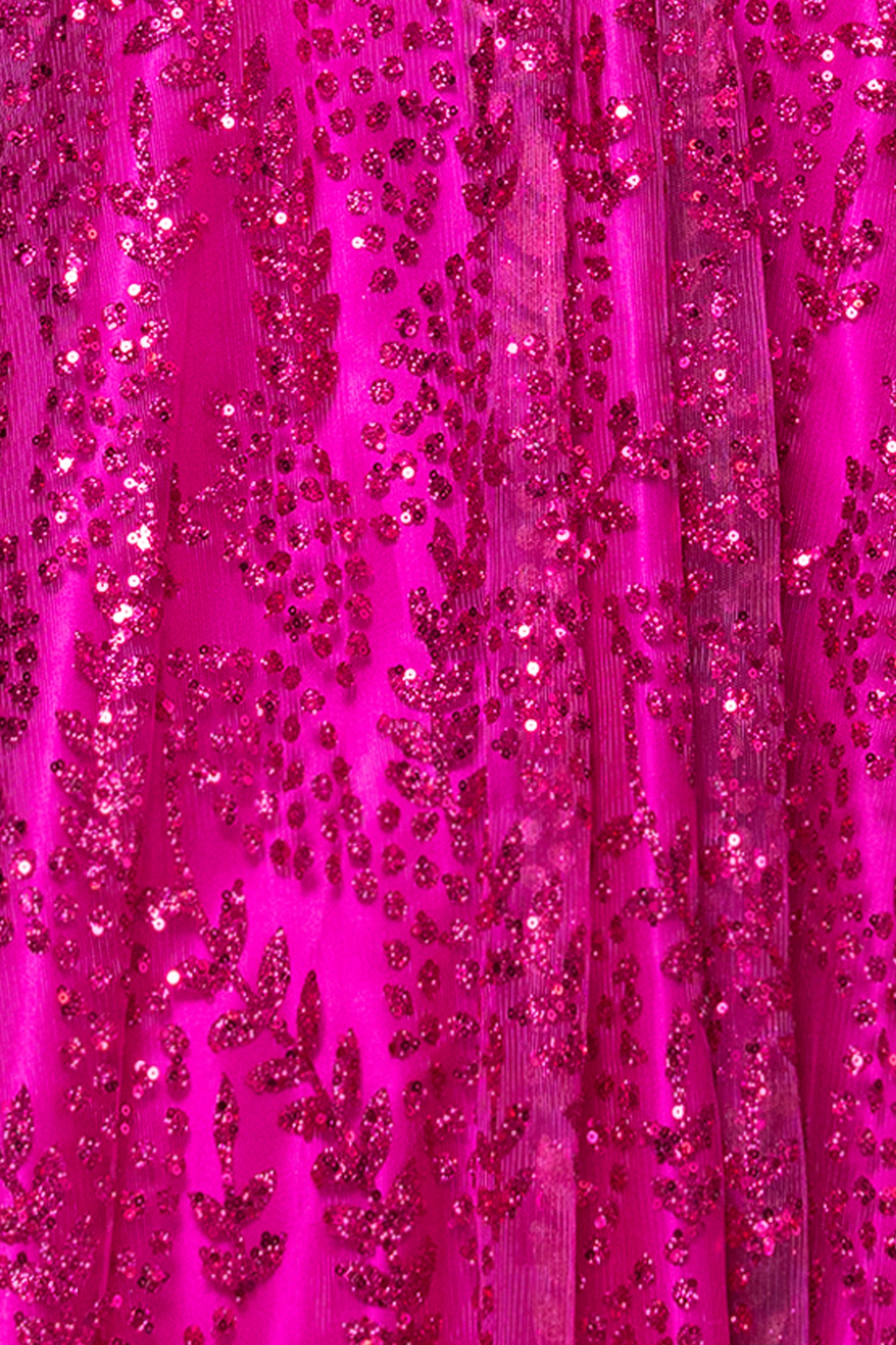 "Stella" Glitter Pinch Tie Back Ballgown