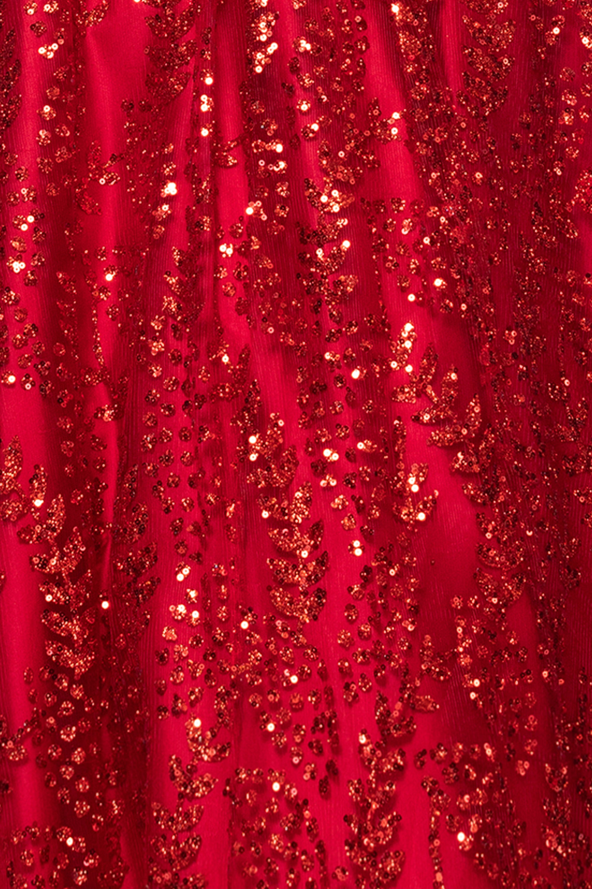 "Stella" Glitter Pinch Tie Back Ballgown