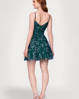 "Charlie" Short Glitter Caviar Dress