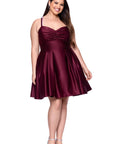 Blondie Nites Plus "Minna" Short Lamour Satin Dress
