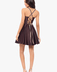 "Minna" Short Lamour Satin Dress
