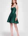 "Minna" Short Lamour Satin Dress