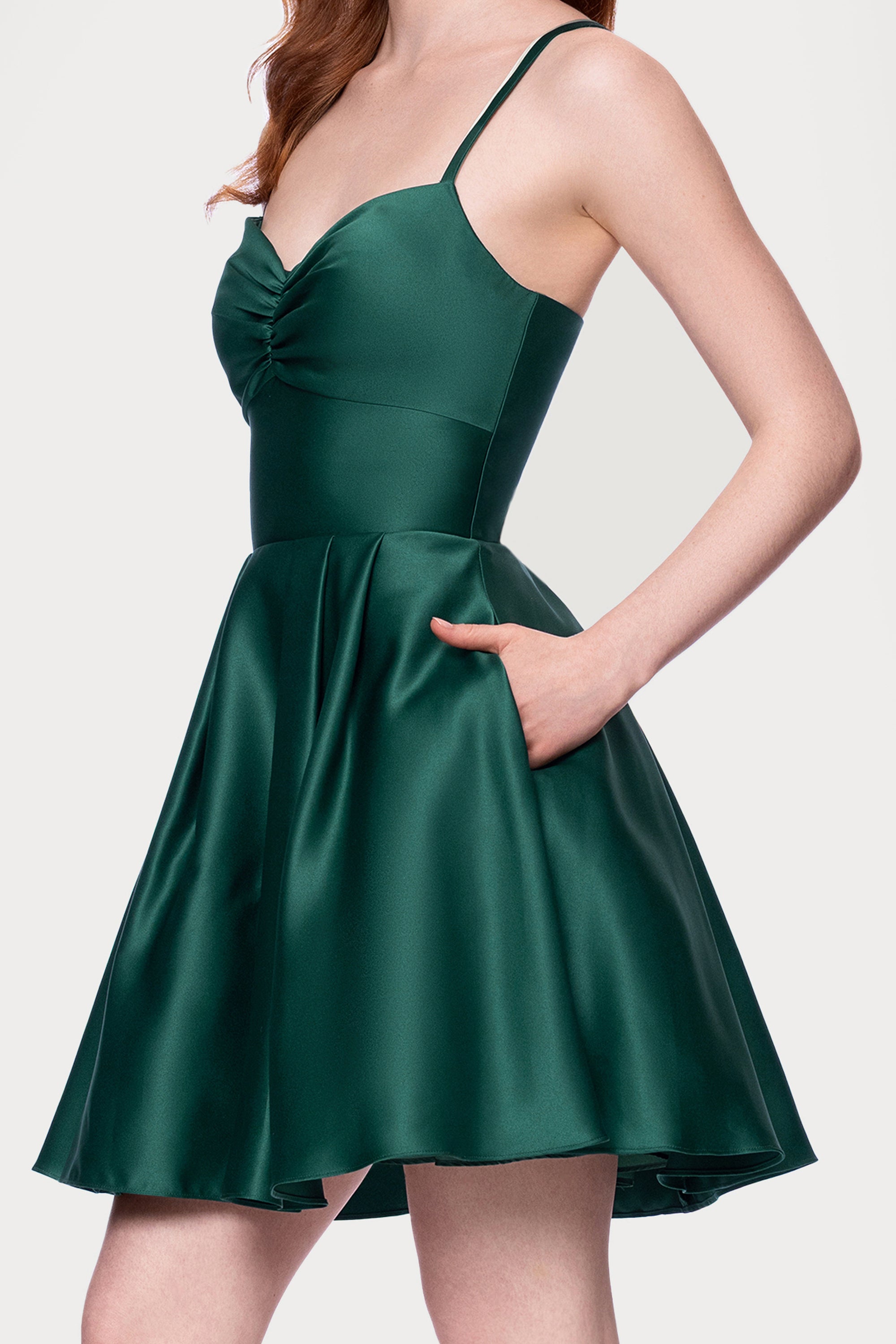 "Minna" Short Lamour Satin Dress