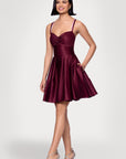 "Minna" Short Lamour Satin Dress