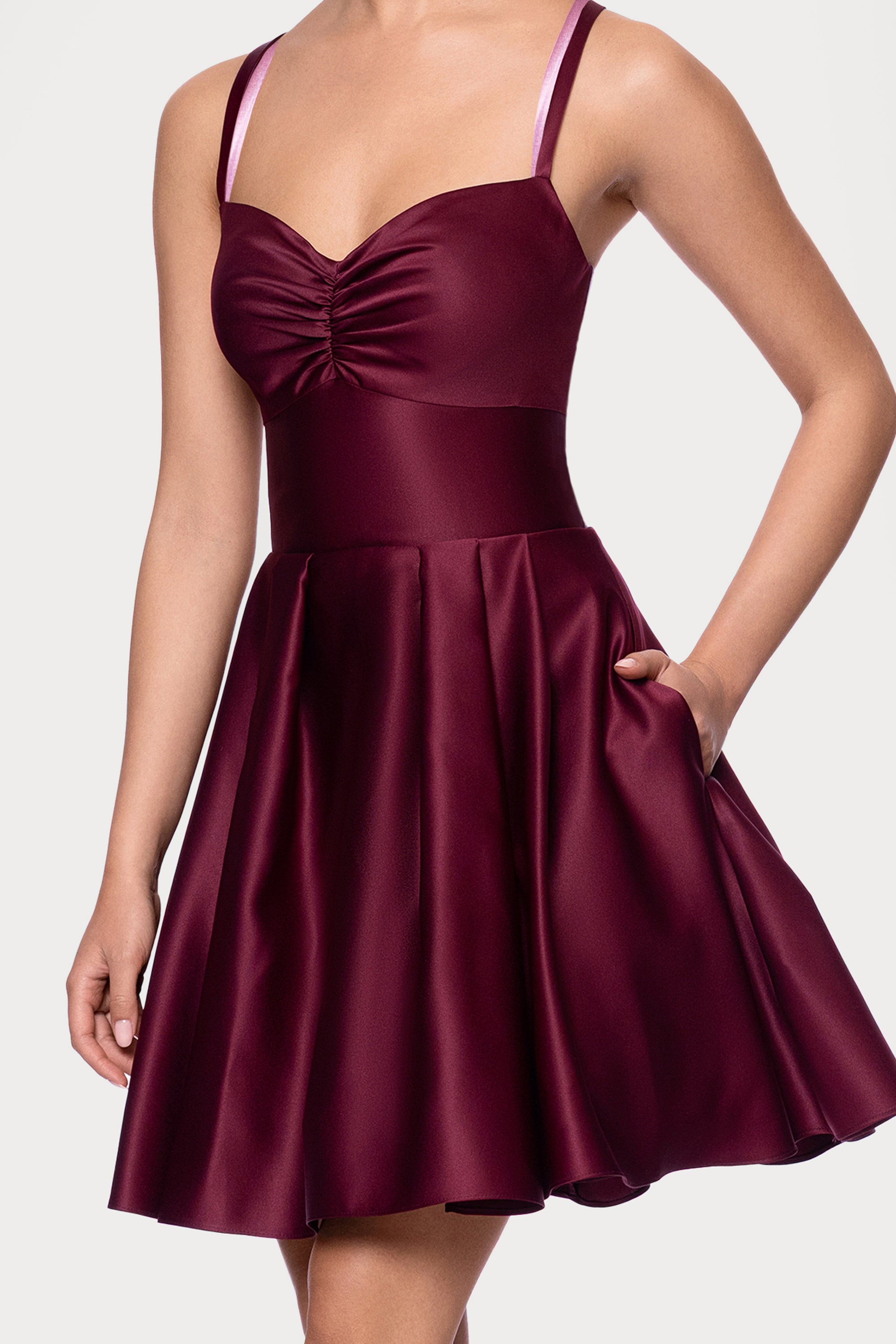 "Minna" Short Lamour Satin Dress