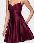 "Minna" Short Lamour Satin Dress
