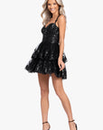 "Alexandra" Short Mesh Illusion Party Dress