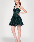Blondie Nites "Alexandra" Short Mesh Illusion Party Dress