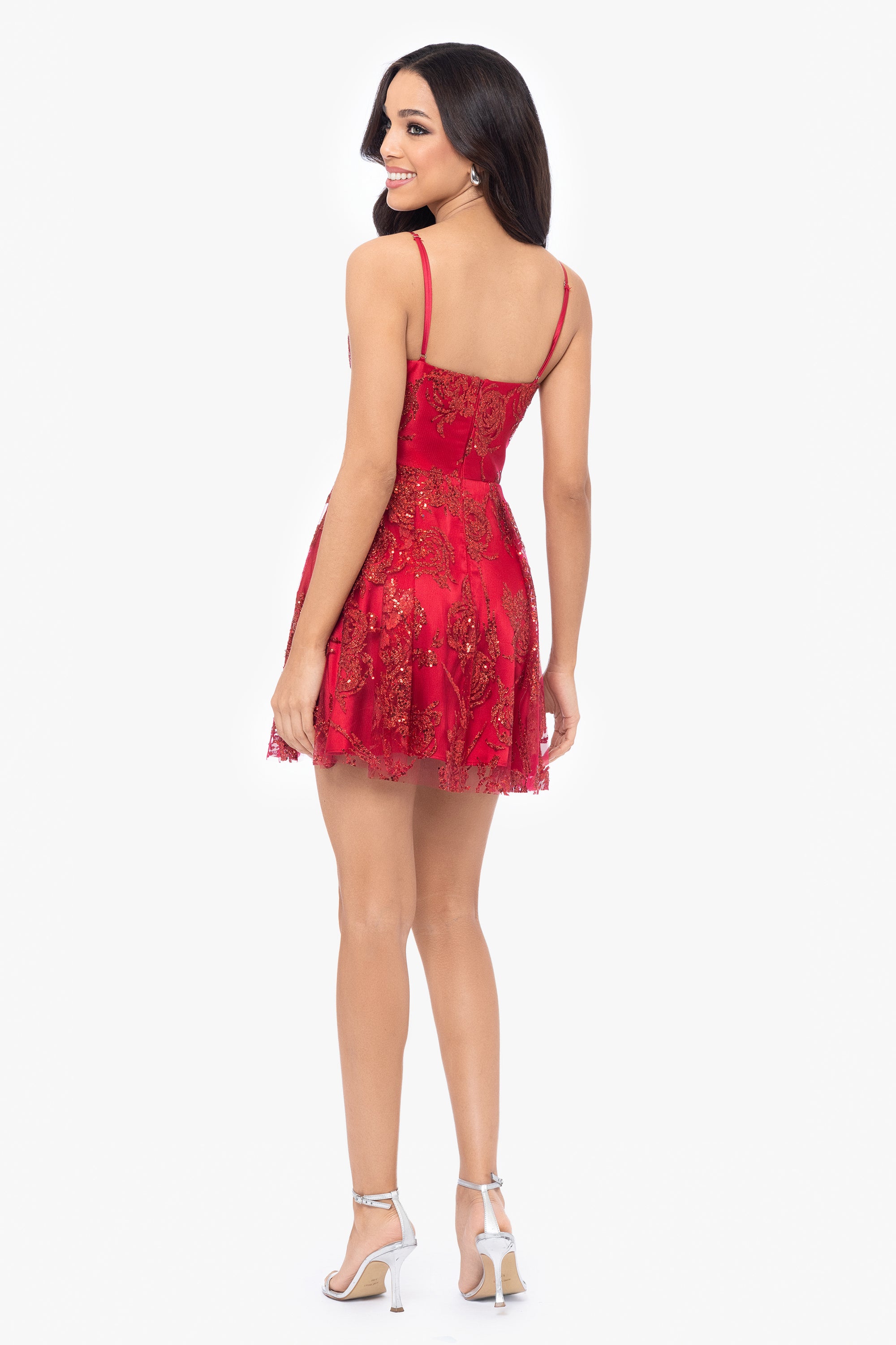 "Terese" Short Glitter Party Dress