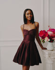 "Minna" Short Lamour Satin Dress