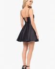 "Justine" Short Illusion Corset Satin Party Dress