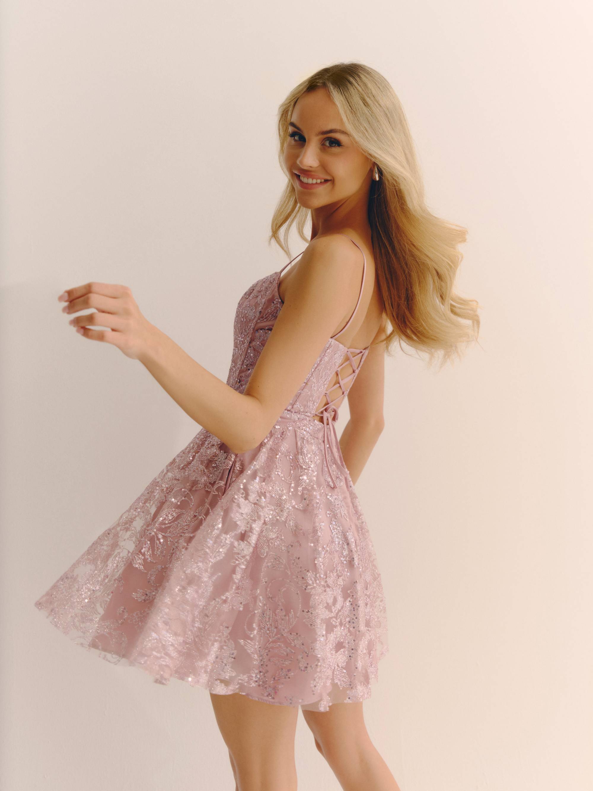"Josie" Short Glitter Party Dress