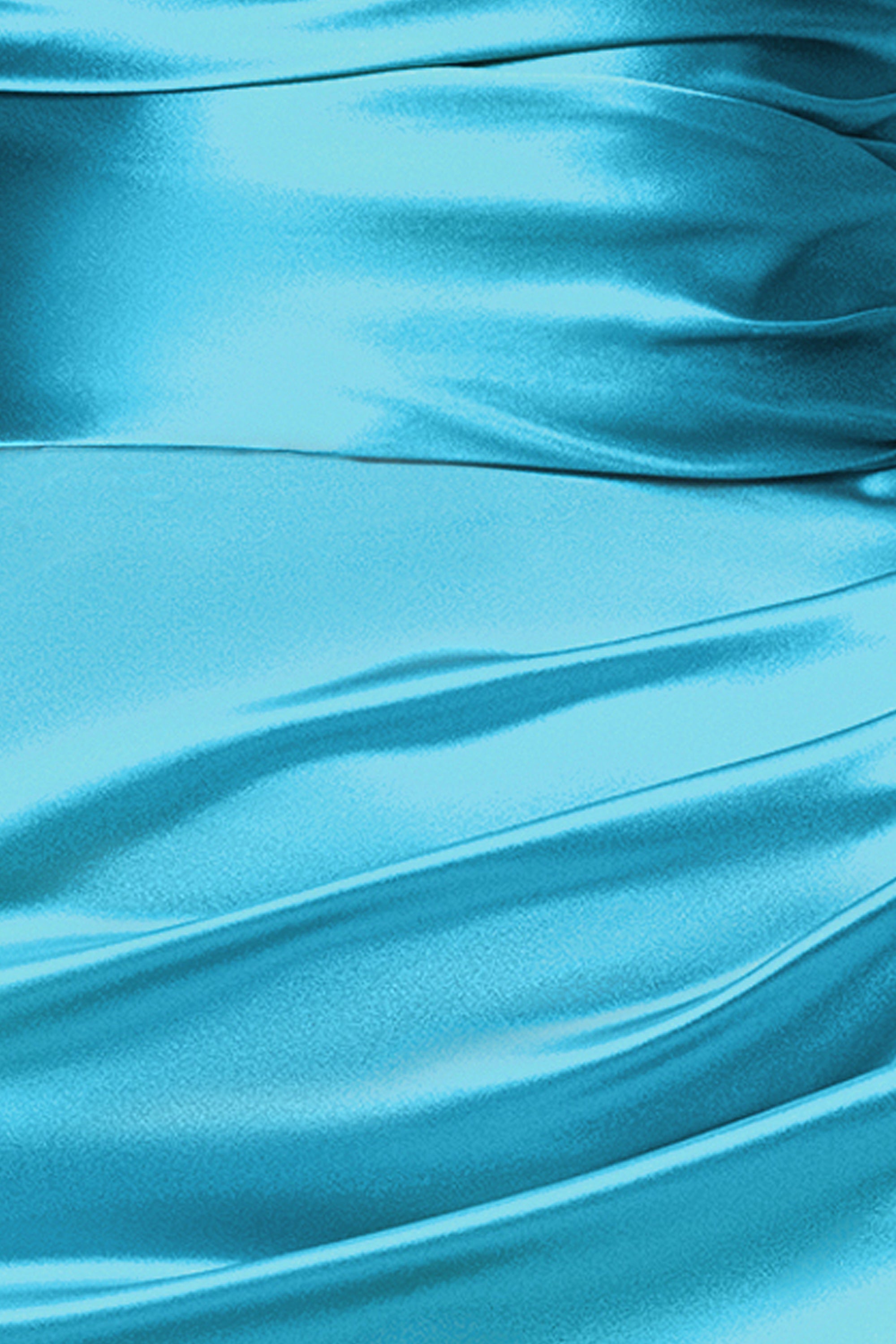 "Vicky" Long Strapless Satin Dress