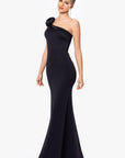 "Sonia" One Shoulder Rosette Gown