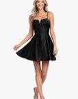 "Alexa" Short A-Line Satin Party Dress