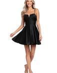"Alexa" Short A-Line Satin Party Dress