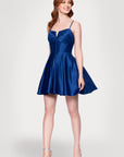 "Alexa" Short A-Line Satin Party Dress