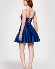 "Alexa" Short A-Line Satin Party Dress