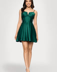 "Alexa" Short A-Line Satin Party Dress