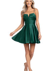 "Alexa" Short A-Line Satin Party Dress