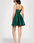 "Alexa" Short A-Line Satin Party Dress