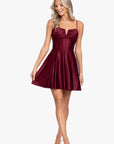 "Alexa" Short A-Line Satin Party Dress